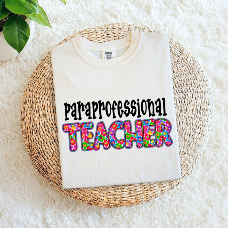 Paraprofessional Teacher Bright Floral