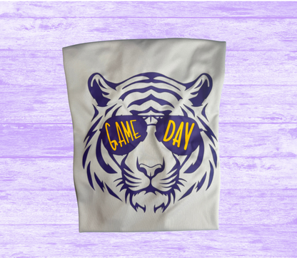 Game Day Tiger Face with Sunglasses