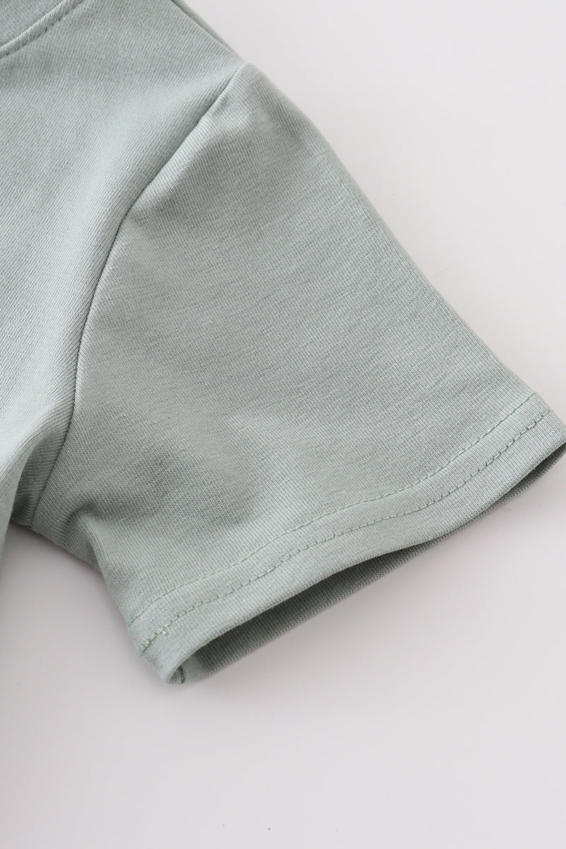 Pumpkin Train  Green Shirt