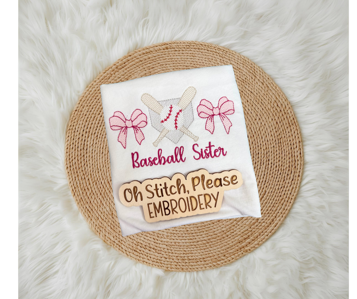 Baseball Home Plate with Bows