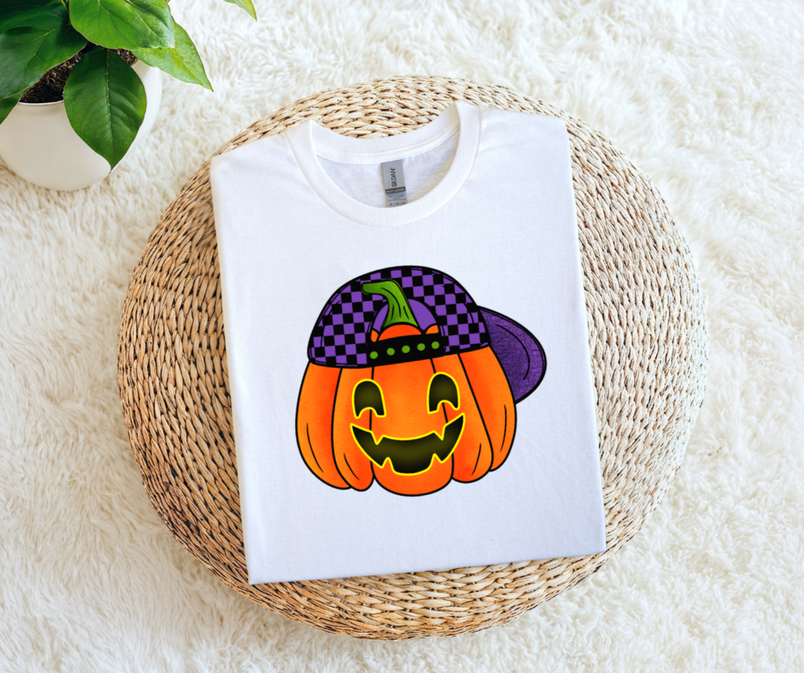 Hip Pumpkin with Backwards Hat
