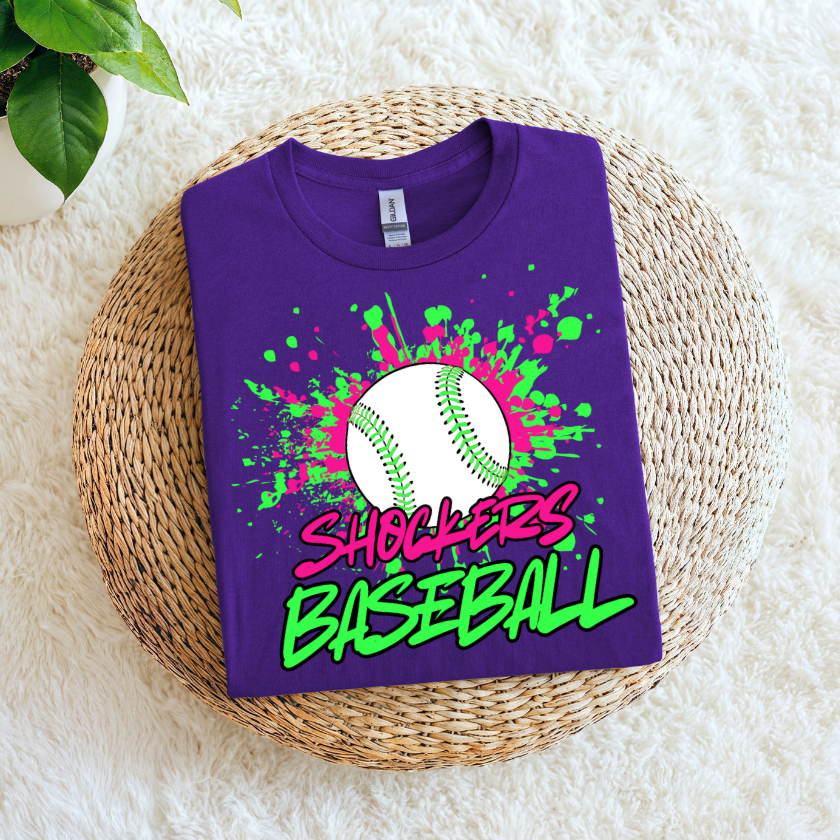 Baseball Neon Splash (Customize Team Name)