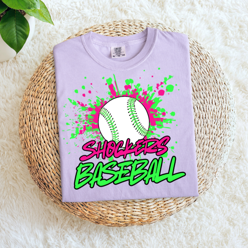Baseball Neon Splash (Customize Team Name)