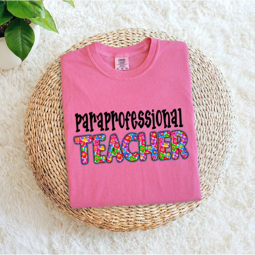 Paraprofessional Teacher Bright Floral
