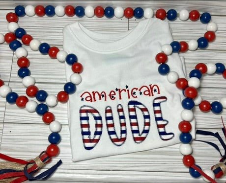 July 4th Patriotic American Dude Applique