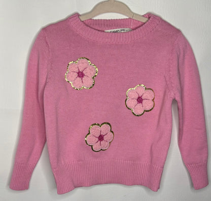 Pink Flower Sweater (Ready to Ship)
