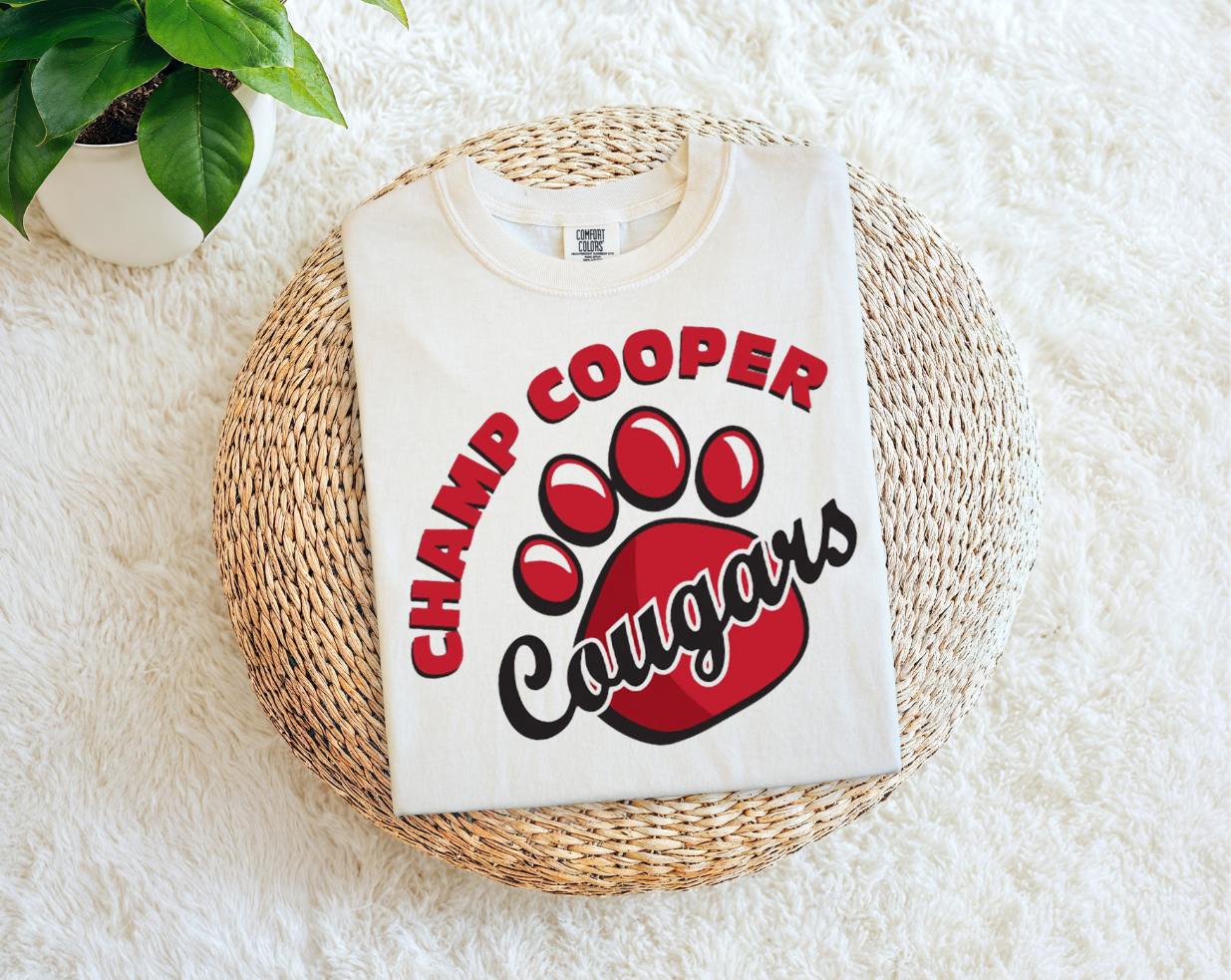 Champ Cooper Cougars with Paw Print