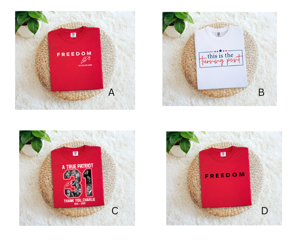 Charlie Kirk T-Shirt (Choose Design)