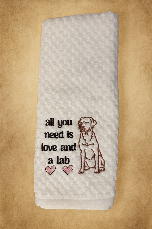 All You Need Is Love And A Lab | Kitchen Towel
