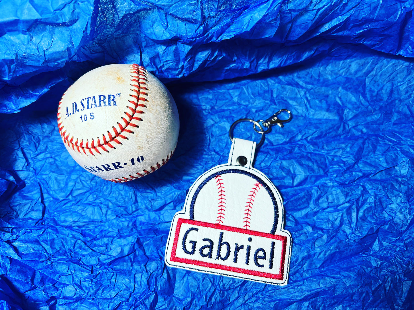 Baseball Bag Tag with Name