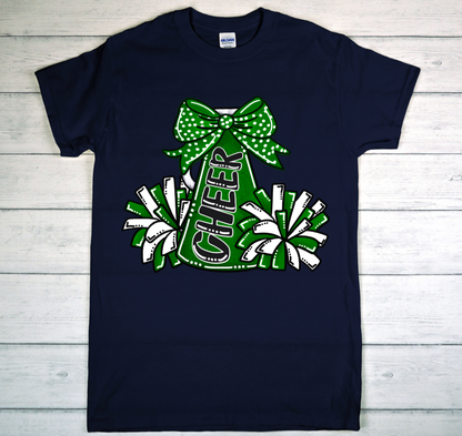 Cheer Megaphone and Pom in Green