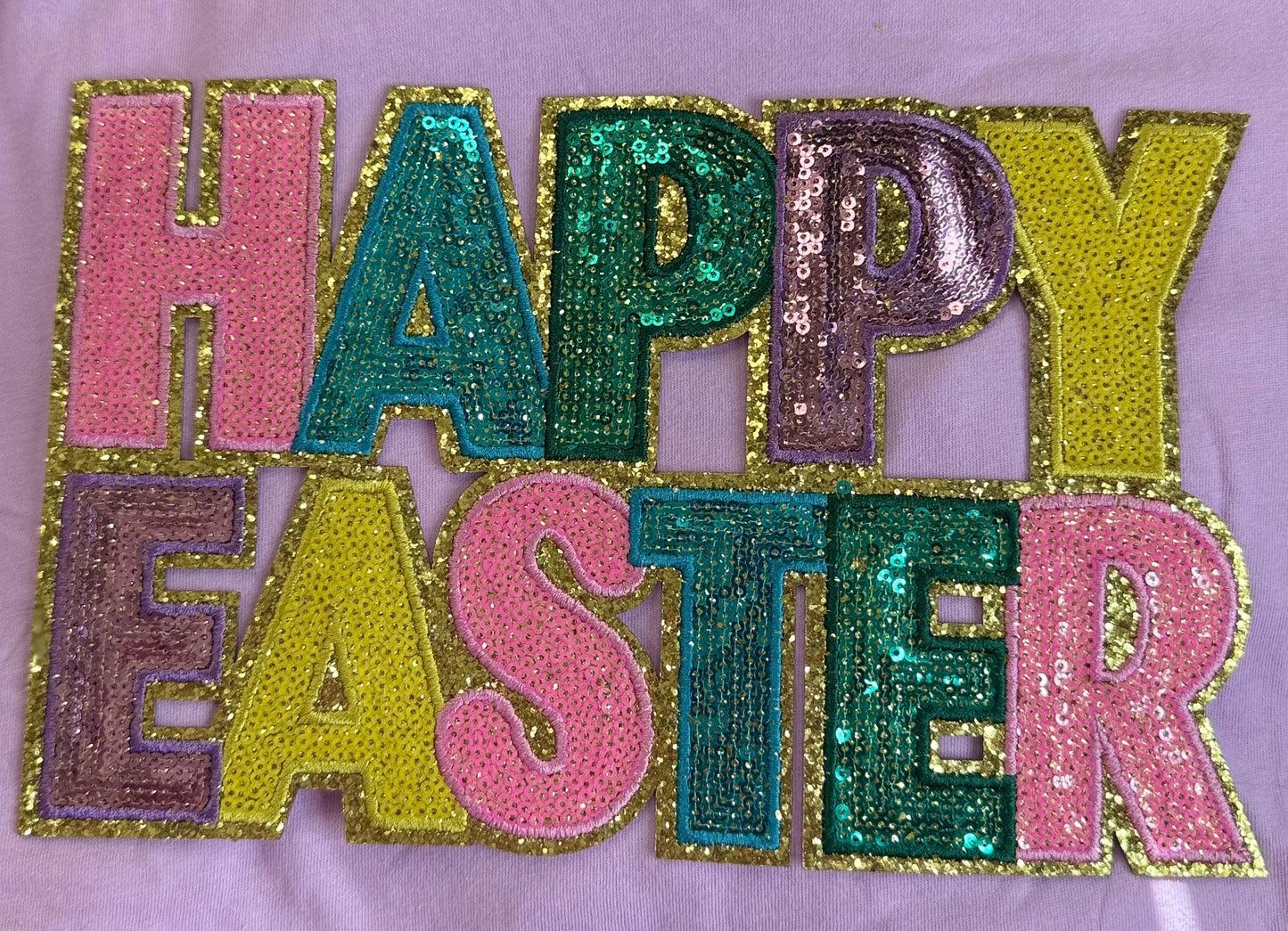 Happy Easter Sequin & Glitter Patch