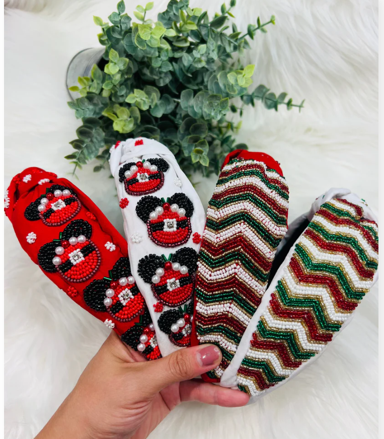 Christmas Headband with Mouse Ears