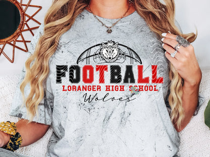 Loranger High Football with Mascot