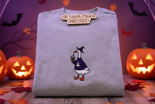 Halloween Goose w/Coffee