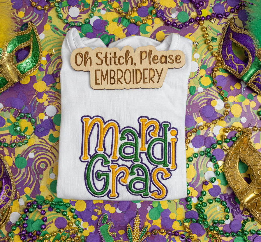 Mardi Gras Funky Layout 3-D Puff w/outline