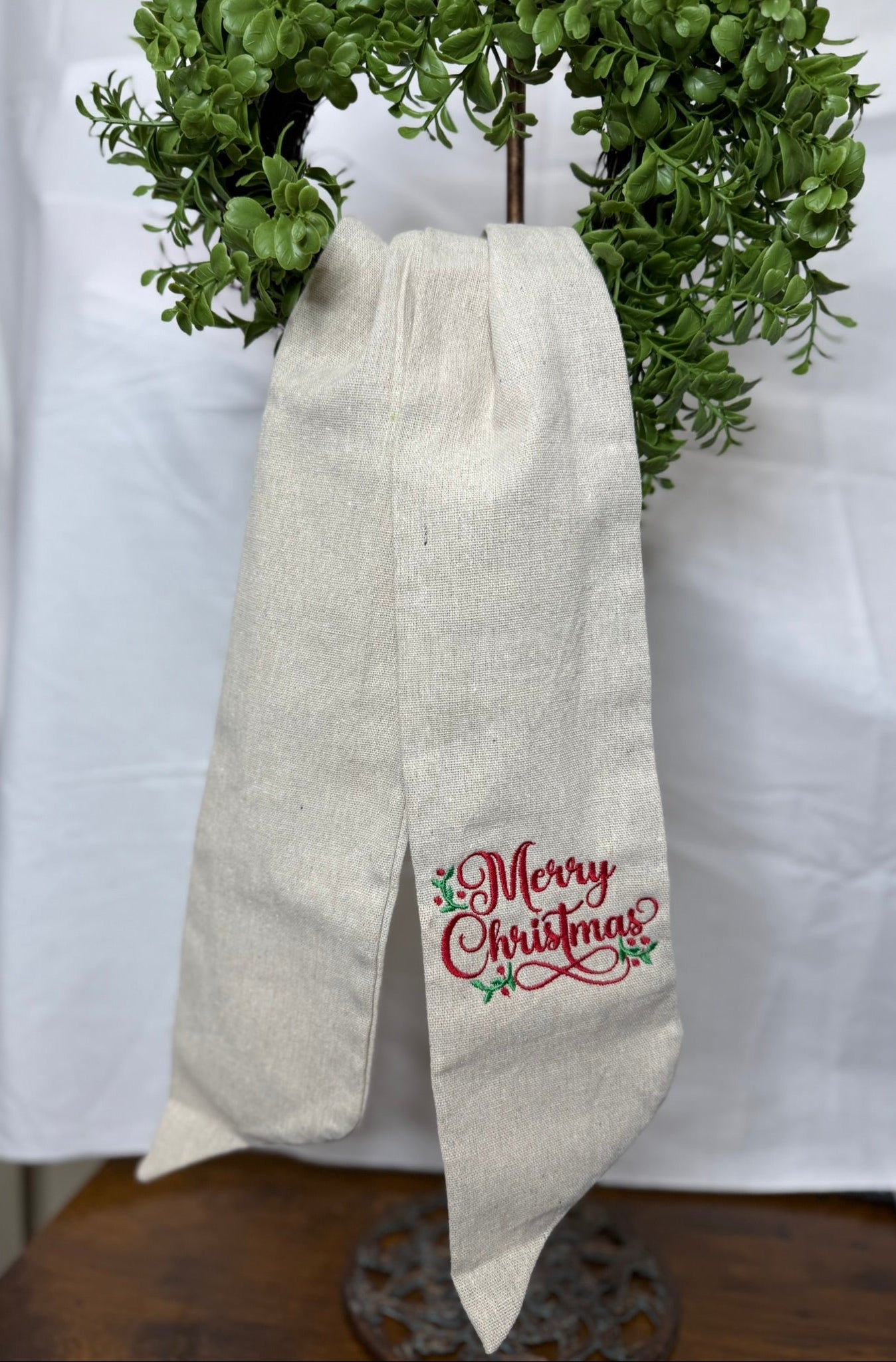 Wreath Sash | Merry Christmas Script