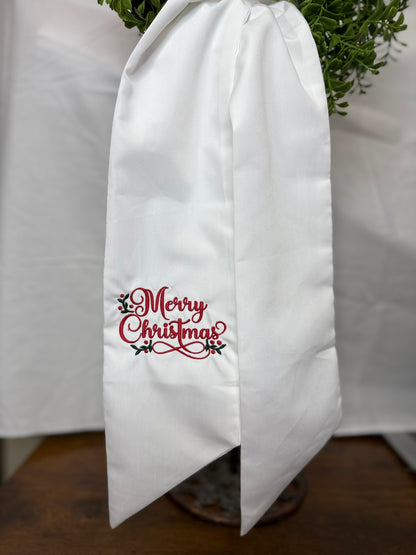 Wreath Sash | Merry Christmas Script