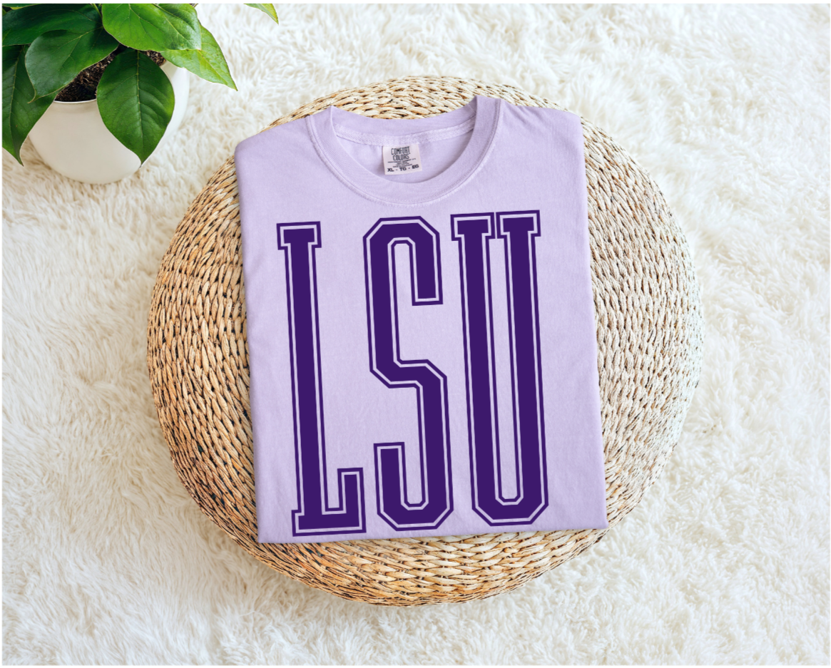 LSU Tall Skinny Letters (Choose your letter color)