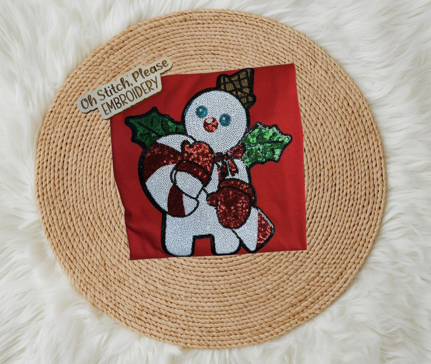 Mr. B Flying Snowman Sequin T-Shirt or Sweatshirt