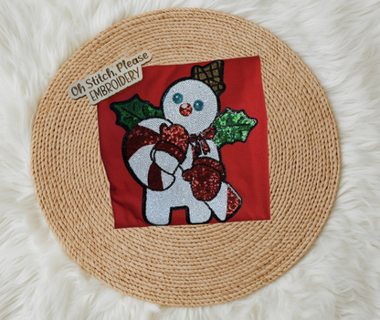 Mr. B Flying Snowman Sequin T-Shirt or Sweatshirt