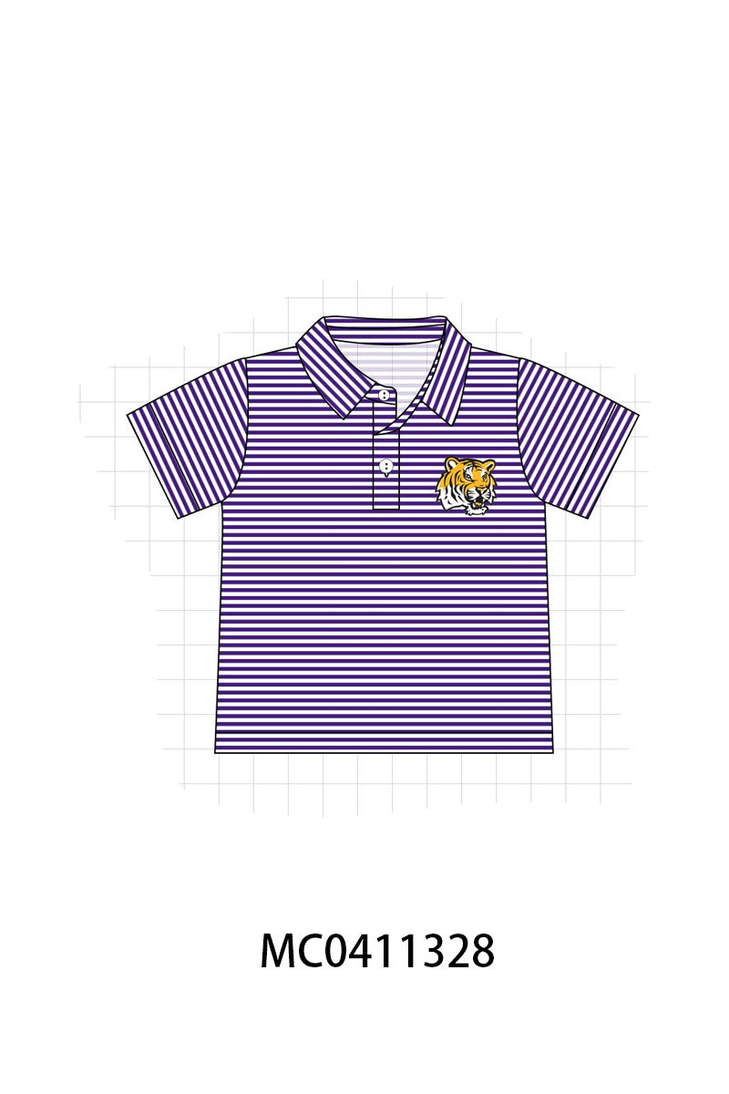 LSU Stripe Button Down Shirt