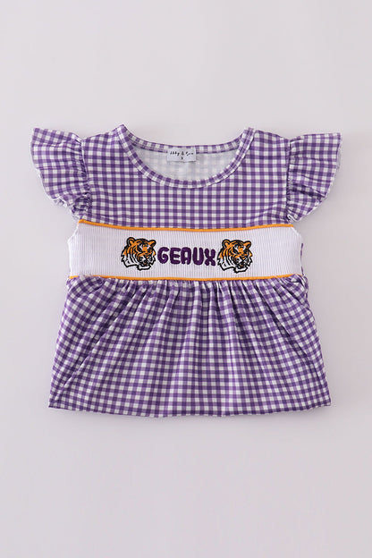 Geaux Tigers Smocked Dress