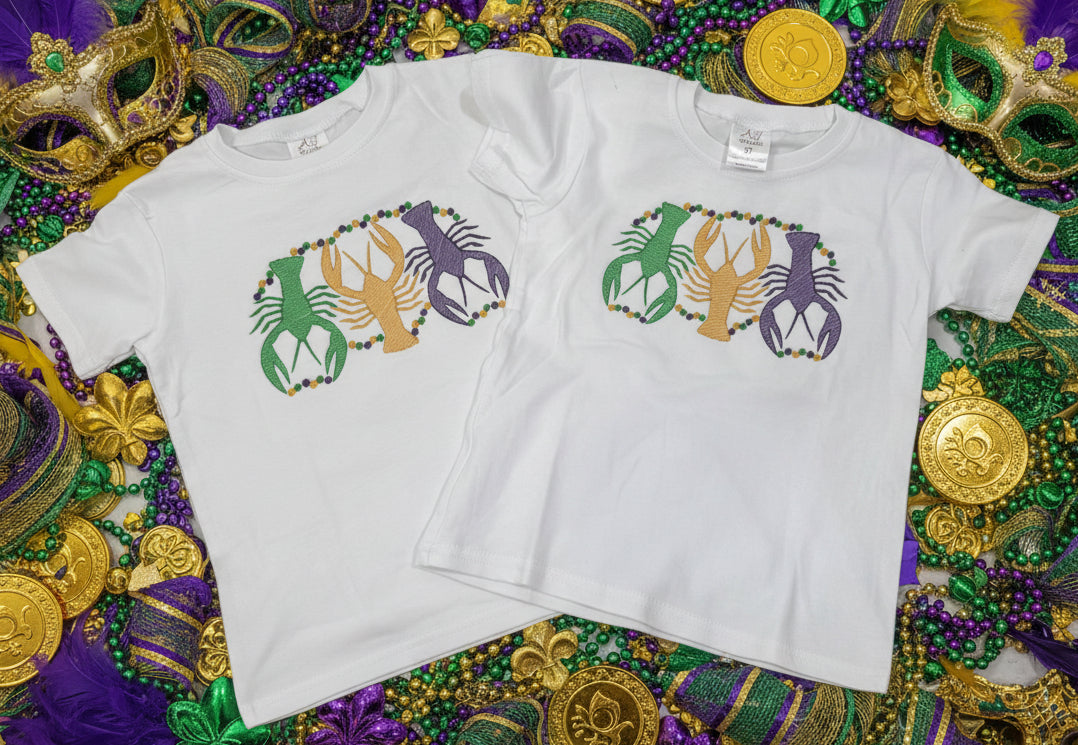 Mardi Gras Crawfish Trio with Beads