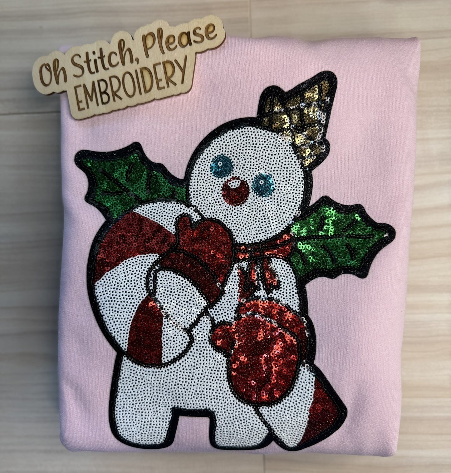 Mr. B Flying Snowman Sequin T-Shirt or Sweatshirt