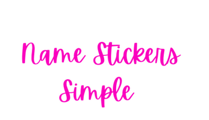 Name Stickers | Simple Print or Script