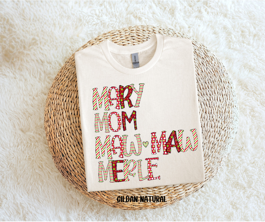 Christmas Names, Titles or Occupations